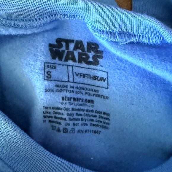 Star Wars Blue Crewneck Sweater with Graphic Design - Picture 3 of 3